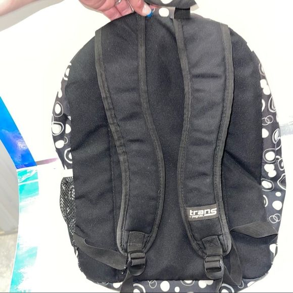 Trans by Jansport Circle/Polka-dot Black and White Backpack - Picture 7 of 12